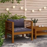 Maison Chic Vrtni Stoli - Stol za vrt s temno sivimi blazinami trden akacijev les JS716, (21878718) | Shoptok.si