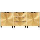 Ormarić Komoda 3 pcs Crna i zlatna 60 x 33 x 75 cm | shoptok.hr