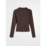 Sinsay Rebrasta bluza s dugim rukavima i ovratnikom | shoptok.hr
