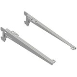 ELEMENT SYSTEM Kotni nosilec za polico (Dolžina: 28 cm, Bele barve/aluminij, Nosilnost: 55 kg, 1 kos) | Shoptok.si