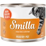  Varčno pakiranje Smilla perutninski lonček 24 x 200 g - Mehka perutnina s perutninskimi srci | shoptok.hr