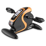 Klarfit Cycloony Mini Bike, pohybový trenažér, motor, 120 kg, diaľkové ovládanie, čierna/oranžová | shoptok.hr