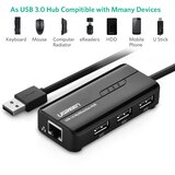 Ugreen 20264 usb hub adapter 2.0 na rj45 + 3 x usb ( 20264 ) | Eponuda.com