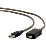 Gembird UAE-01-5M USB 2.0 active extension cable, black color, bulk package, 5m | ePonuda.com