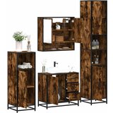 Maison Chic Kopalniška garnitura - Kopalniški sestavi 4-delna dimljeni hrast inženirski les, (21787247) | Shoptok.si