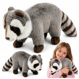  Plush Raccoon Mascot Cuddly Toy Realistic Gray 45 cm | shoptok.hr