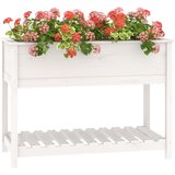  Sadilica s policom bijela 111,5x54x81 cm od masivne borovine | shoptok.hr