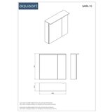 AQUAART kupaonski ormarić sara 70, gornji, hrast natural | shoptok.hr