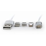 Magnetic USB charging combo 3-in-1 kabl, iPhones, micro-USB Type-C, silver, 1 m, GEMBIRD CC-USB2-AMLM31-1M Cijene