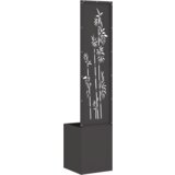 vidaXL Vrtni Sadič s Dekorativnom Pločom Crna 32 x 140 cm | shoptok.hr