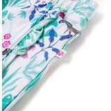  Dječje kratke hlače s vezicom prljavo bijela i tamna boja mente 116 | shoptok.hr