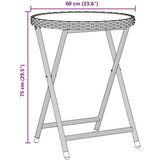  3-delni vrtni bistro set z blazinami siva poli ratan, (22015336) | Shoptok.si