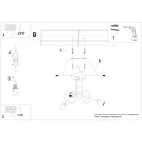 Sollux SL.1437 - Plafonski luster LOOP 3xE27/15W/230V zlatna | Eponuda.com