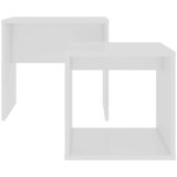  Set stolića za kavu bijeli 48 x 30 x 45 cm konstruirano drvo | shoptok.hr