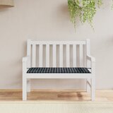 vidaXL Blazina za vrtno klop črna karo 120x50x3 cm oxford tkanina Cene