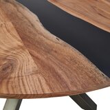 Livetastic JEDILNA MIZA, trd les akacija naravne barve, črna, barve akacije | Shoptok.si