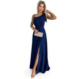 Numoco Women's long shiny one-shoulder dress with bow | shoptok.hr