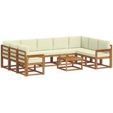  Set vanjskih sofa s jastukom 10 pcs Prirodna i krem | Eponuda.com