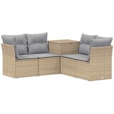  Set sofe 5 kom. Bež i svijetlo siva Poli Rattan i čelik | shoptok.hr