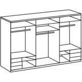Modern Living Omara Z Drsnimi Vrati Level 36 D, Bela, Barva Hrasta | Shoptok.si