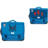 Pol Fox Šolska torba WONDER FOX BLUE 38 CM REVERSIBLE Modra