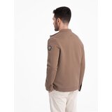 Ombre Men's BIKER jacket in structured fabric - light brown | Eponuda.ba