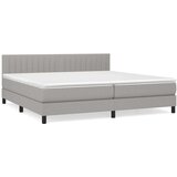  Box spring postelja z vzmetnico svetlo siva 200x200 cm blago, (20898918) | Shoptok.si