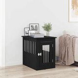 vidaXL Namještaj za pseću kabinu crni hrast 62x45x59 cm inženjerski drvo | shoptok.hr