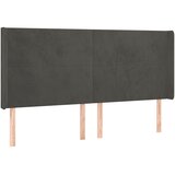  LED uzglavlje tamnosivo 163x16x118/128 cm baršunasto | shoptok.hr