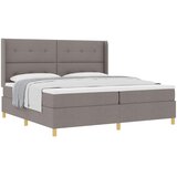  s opruga kutije Sivo-smeđa 200 x 200 cm tkanina | shoptok.hr