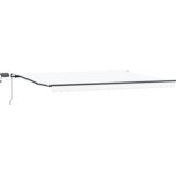 vidaXL Ručna uvlačiva tenda s LED bijela 500x300 cm | shoptok.hr