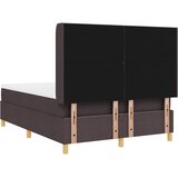  Krevet s opruga kutije s LED trakama Smeđa 140 x 200 cm tkanina | shoptok.hr
