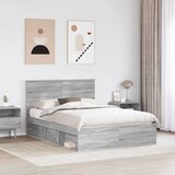  Konstrukcija postelje z vzglavjem Siva Sonoma 150 x 200 cm, (5000104494) | Shoptok.si