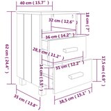 vidaXL noćni ormarići 2 kom bijeli 40 x 35 x 62 cm od masivne borovine | shoptok.hr