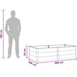  Povišena vrtna gredica Crna 200 x 100 x 54 cm | Eponuda.ba