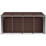 vidaXL Vrtno spremište smeđe 277 x 365 5 x 179 cm od pocinčanog čelika | shoptok.hr