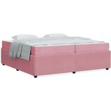  Posteljni okvir z vzmetnico z vzmetnico Roza 200 x 200 cm Žamet | Shoptok.si