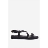 VINCEZA Flat Sandals With Decorative Straps | Shoptok.si