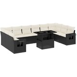  11-dijelni set vrtnih sofa od poliratana s jastucima crni Crna 100 x 55 x 73 cm | shoptok.hr