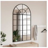 vidaXL Zidno ogledalo crno 80 x 140 cm lučno željezno | shoptok.hr