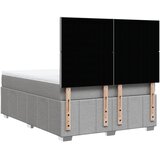  Krevet s oprugama i madracem svjetlosivi 140x190 cm od tkanine | shoptok.hr