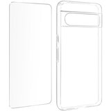 AVIZAR Ovitek za Google Pixel 8 Pro silikonski gel in 9H kaljeno steklo, Prozorno, (5000014426) | Shoptok.si