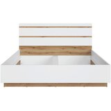 Modern Living Postelja Calabria, Bela, Barva Hrasta, 180x200 | Shoptok.si