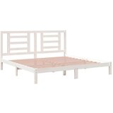  Posteljni okvir bel iz trdne borovine 200x200 cm, (20684969) | Shoptok.si
