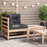 vidaXL Kutna vrtna sofa s jastucima i tabureom Cijene
