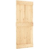 vidaXL Drsna vrata s kompletom vodil 85x210 cm trdna borovina | Shoptok.si