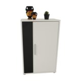 Kondela Dnevni regal, bela/črna, KEVIN | Shoptok.si