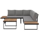 Bessagi Garden Lounge Garnitura Elia, Siva, 4-Delno | Shoptok.si