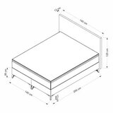 Hanah home bračni krevet dimple 140 x 200 black | ePonuda.com