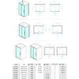 Copen Stakleni paravan CONCEPT ABSOLUT 80x200cm staklo 6mm providno pivot vrata sa fiksnim delom (C-02-6200F) | ePonuda.com